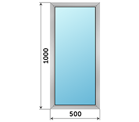 Одностворчатое окно Provedal 500x1000