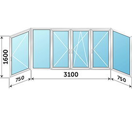 Холодное окно на лоджию раздвижное ALUTECH 4600x1600