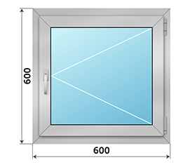 Одностворчатое окно Realit 600x600