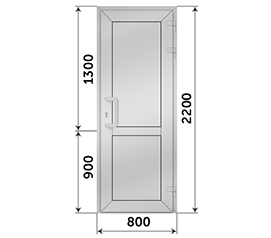 Одностворчатая дверь глухая Provedal 800x2200