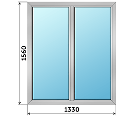 Двухстворчатое окно Realit 1330x1560